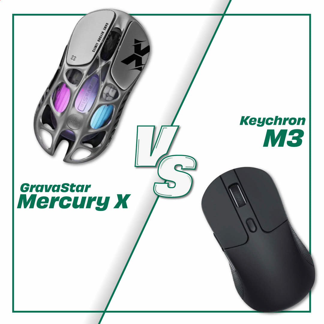 GravaStar Mercury X vs Keychron M3 - A Comparison of Wireless Mice
