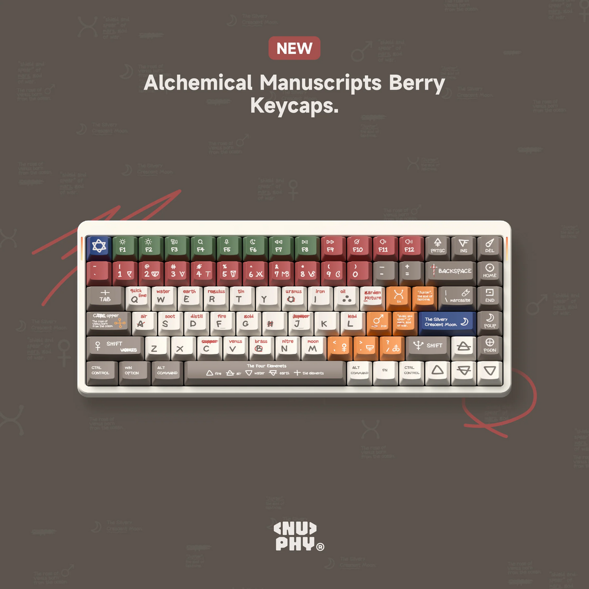 NuPhy - Alchemical Manuscripts Berry Profile Dye-Sub PBT Keycaps