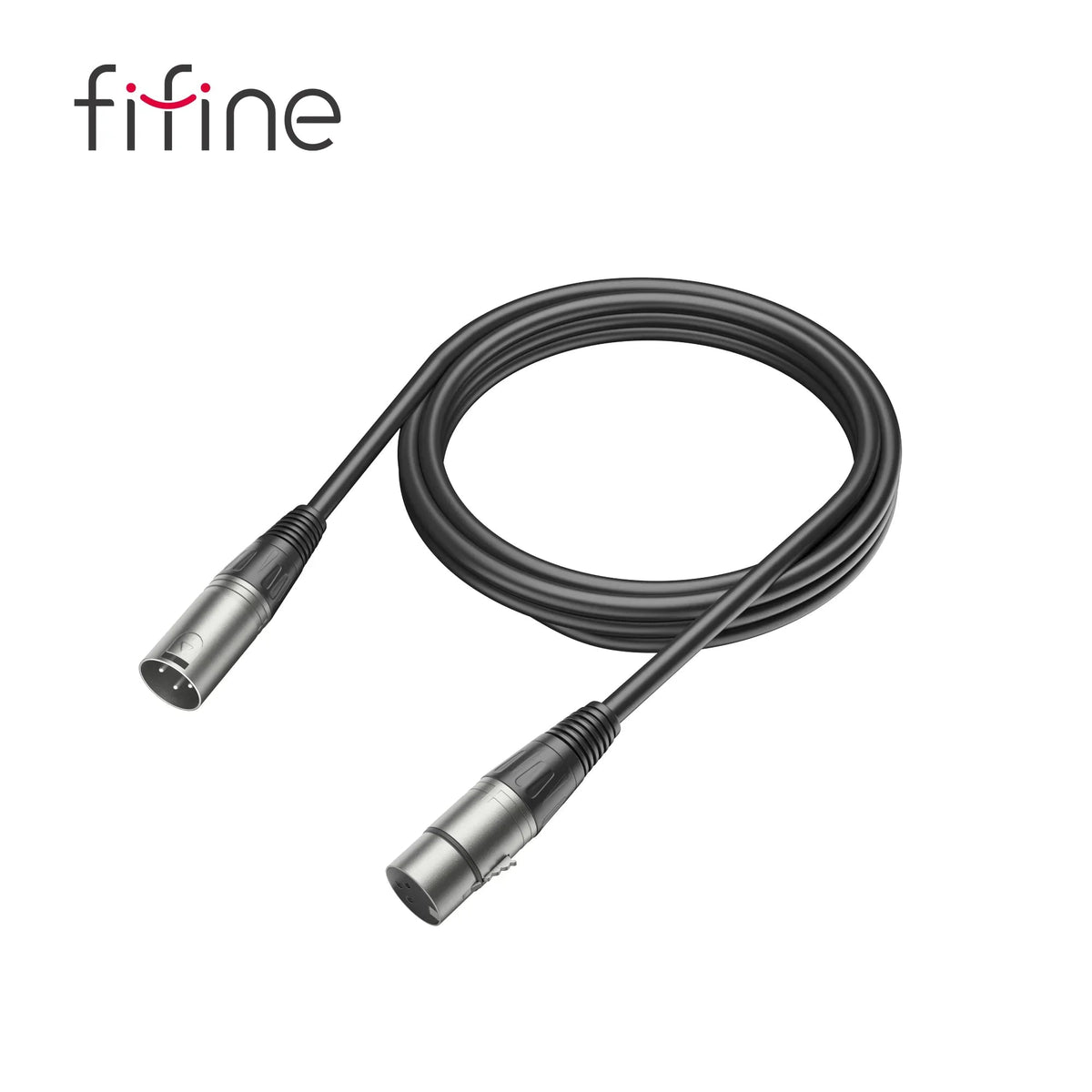 Czarny kabel XLR 3-pinowy do mikrofonu lub sprzętu audio, idealny do home office i desk setupu