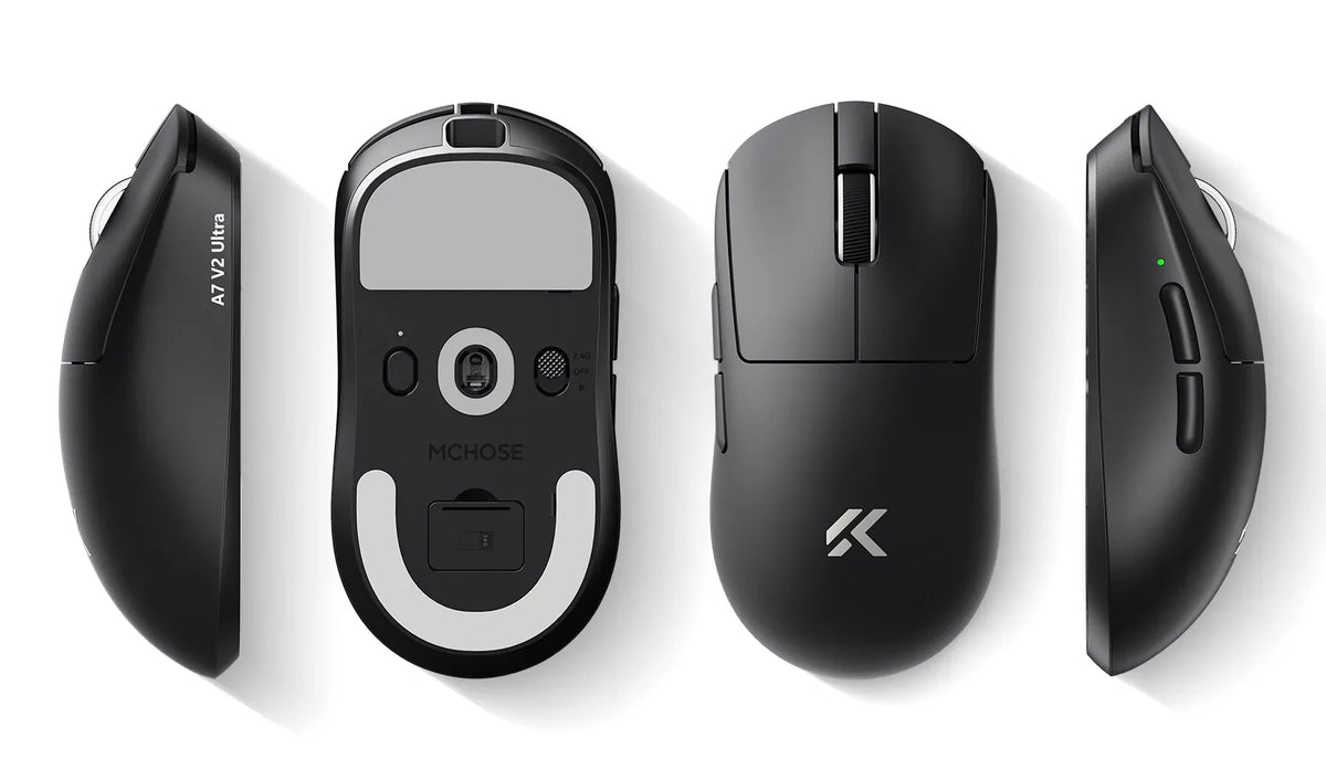 MCHOSE - A7 V2 Pro Lightweight All-round Wireless Gaming Mouse Black