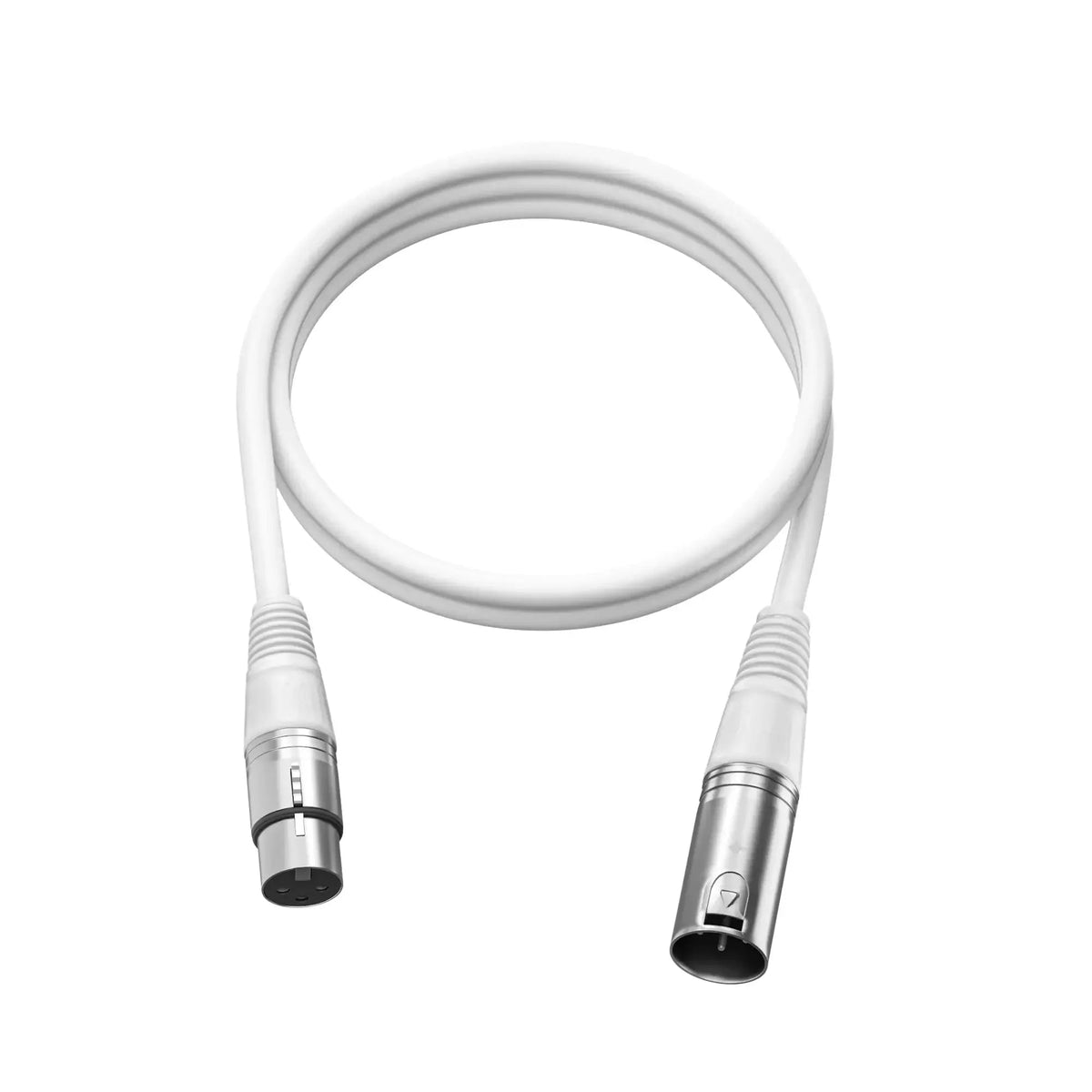 Biały kabel XLR do sprzętu audio, idealny dla home office i biurka