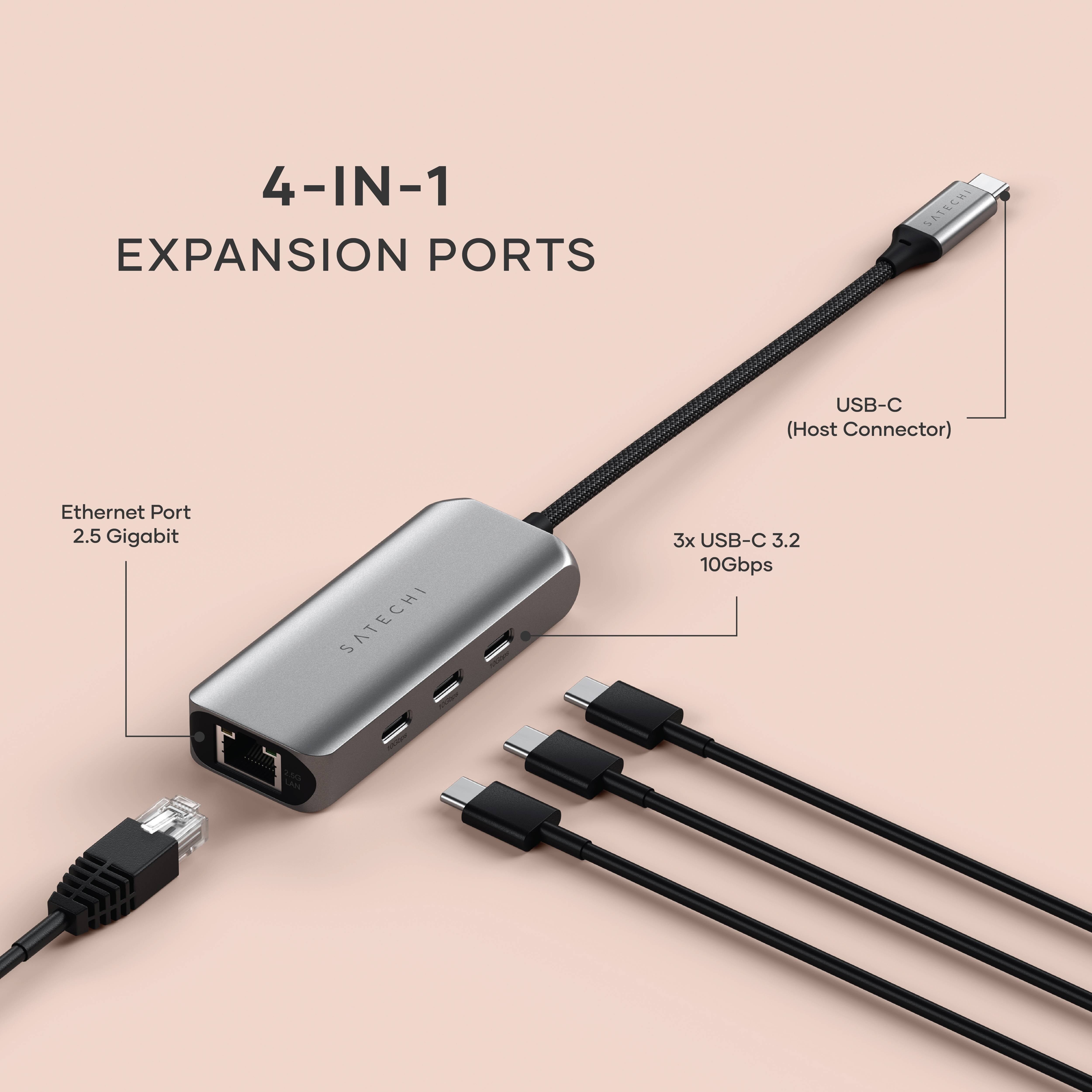 Satechi - 4-In-1 USB-C Hub With 2.5 Gigabit Ethernet