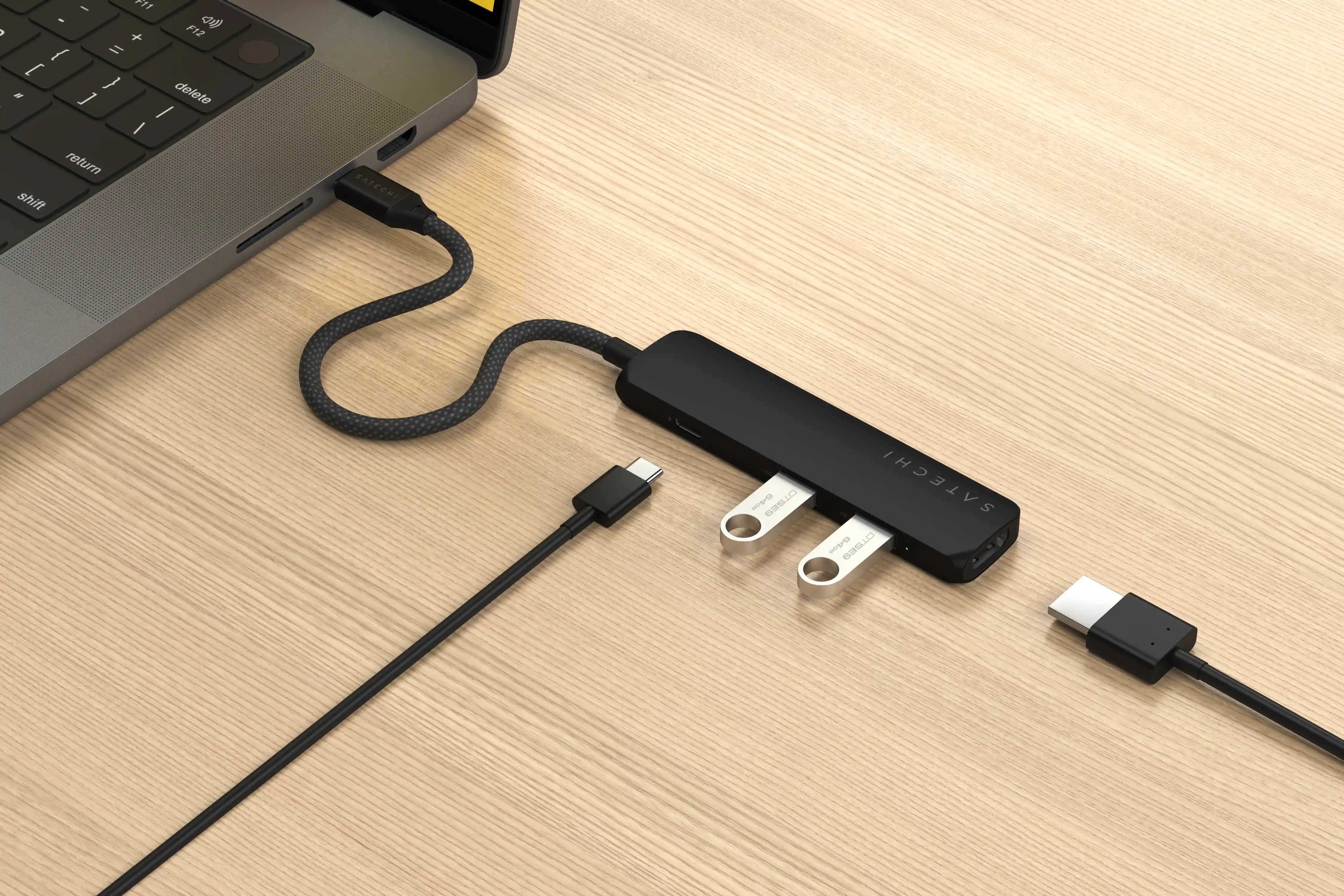 Satechi - 4-in-1 USB-C Slim Multiport Adapter 4K