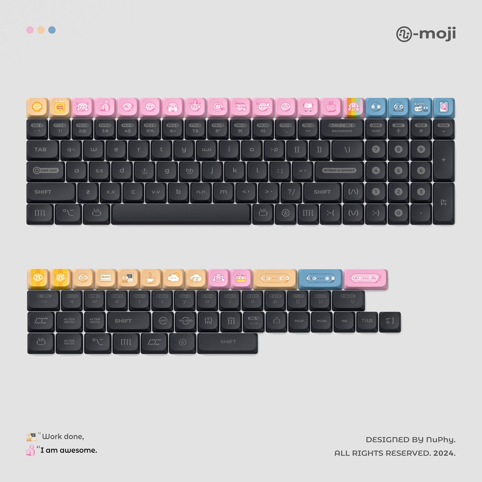 NuPhy - Numoji nSA Profile Dye-sub PBT Keycaps