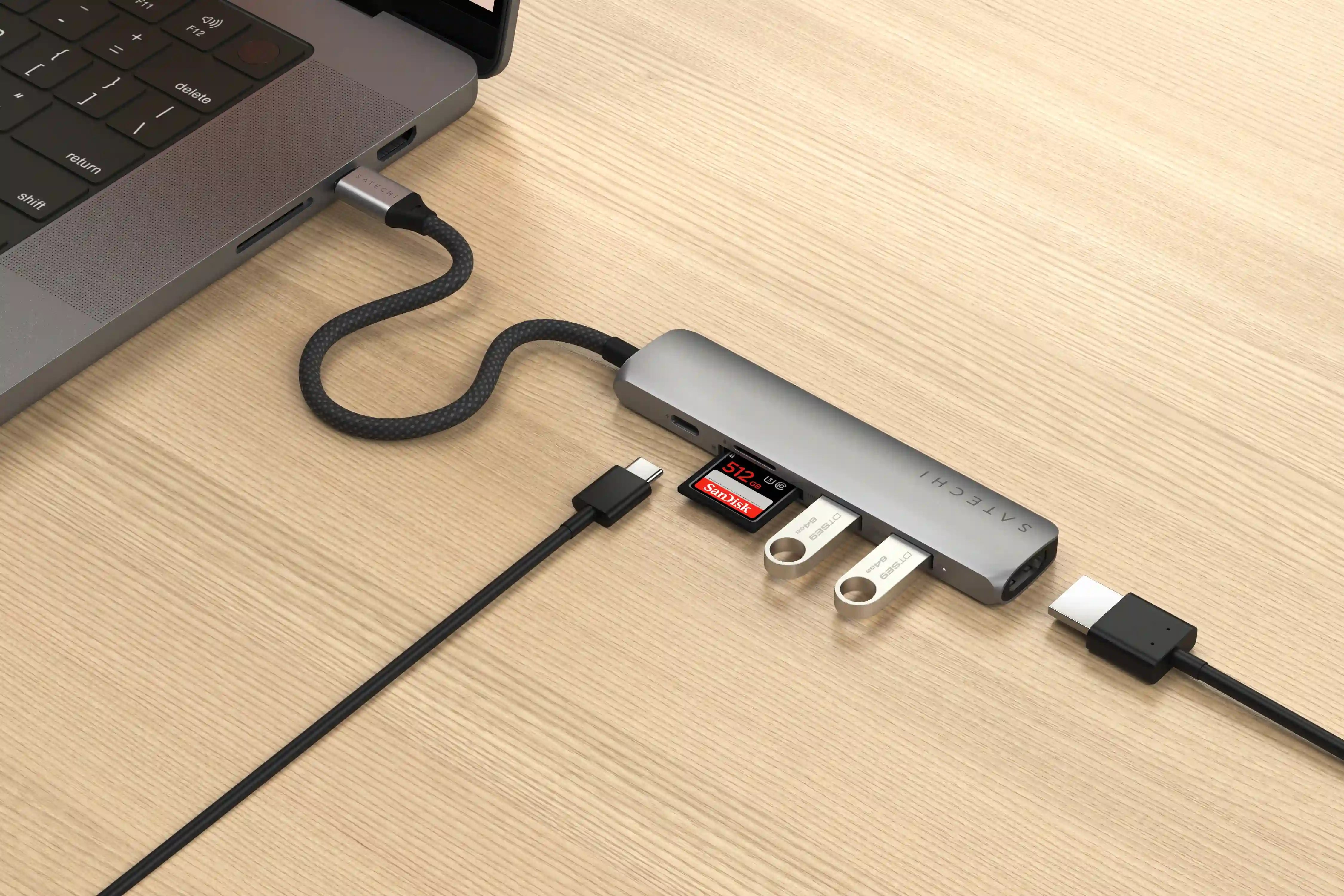 Satechi - 6-in-1 USB-C Slim Multiport Adapter