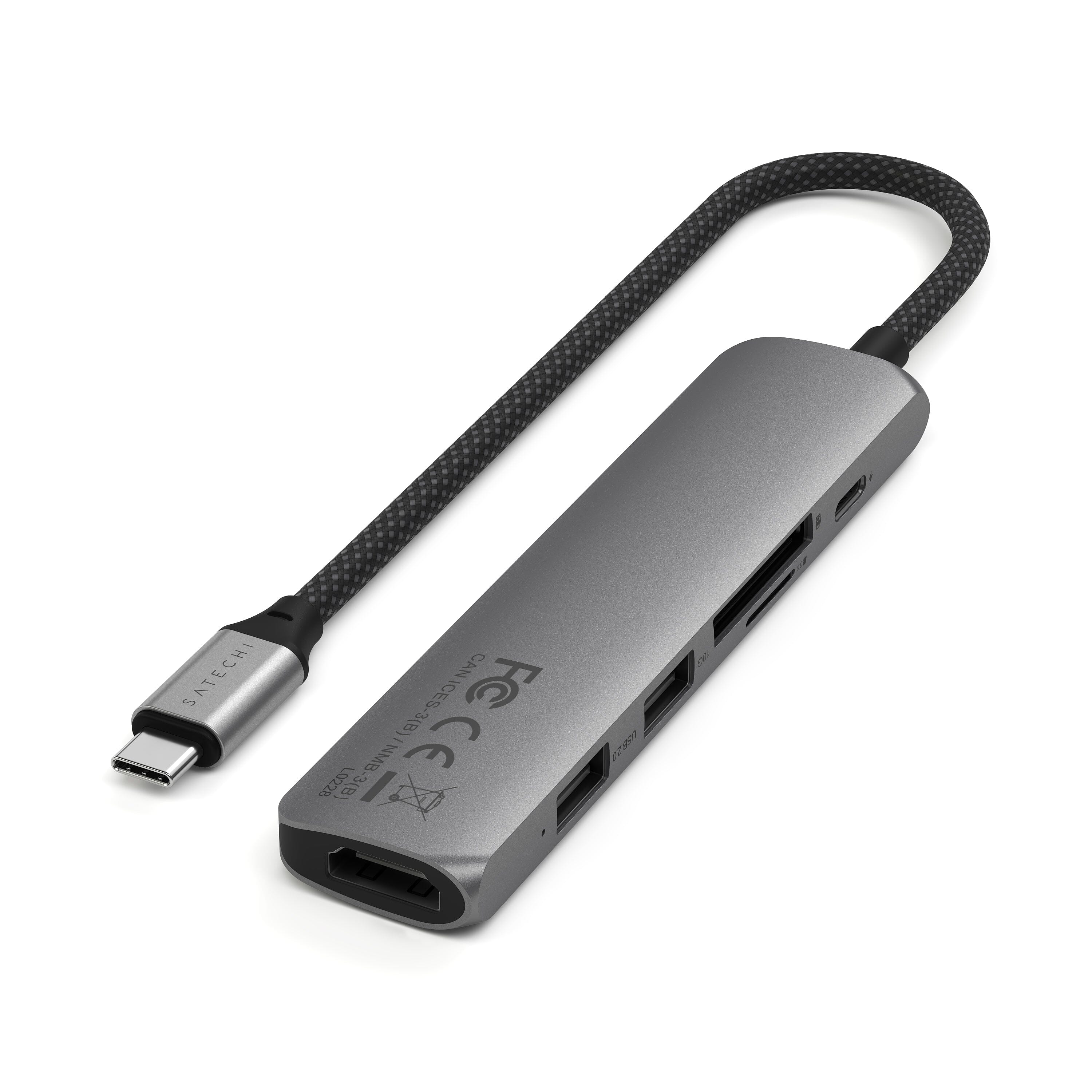 Satechi - 6-in-1 USB-C Slim Multiport Adapter