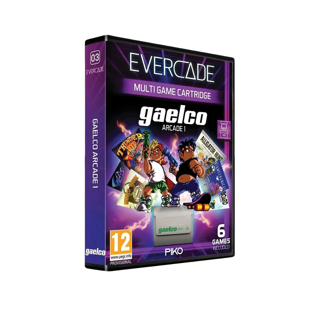 Gaelco Arcade 1 – multi game cartridge z 6 klasycznymi grami, PEGI 12, Evercade