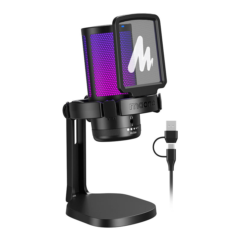 MAONO - DGM20 GamerWave Condenser USB Gaming RGB Microphone