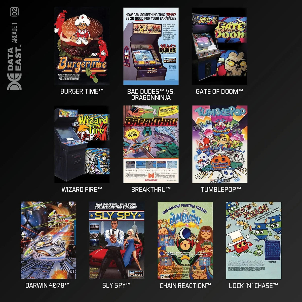 Kolekcja klasycznych gier arcade Data East: Burger Time, Bad Dudes, Gate of Doom i inne tytuły retro