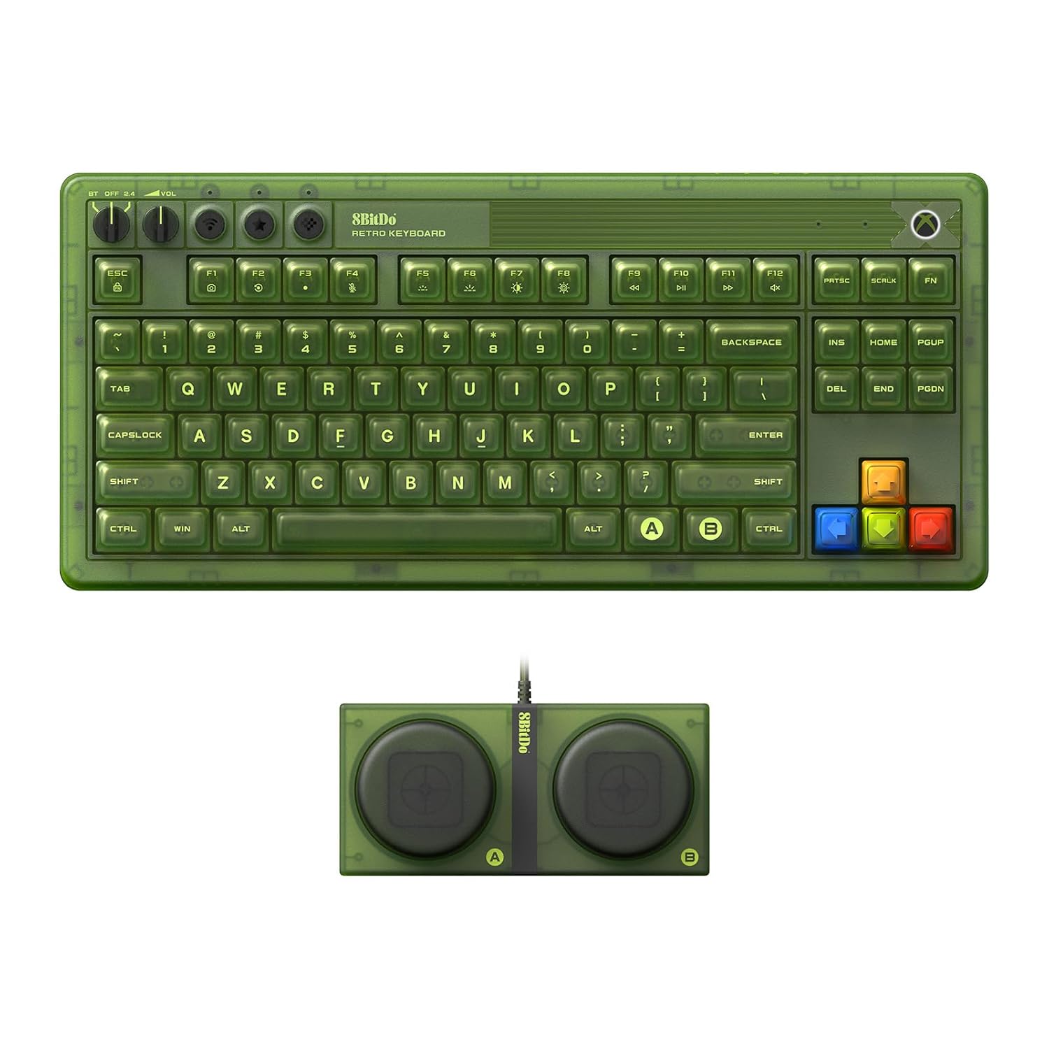 8BitDo - Retro 87 Mechanical Keyboard - Xbox Edition