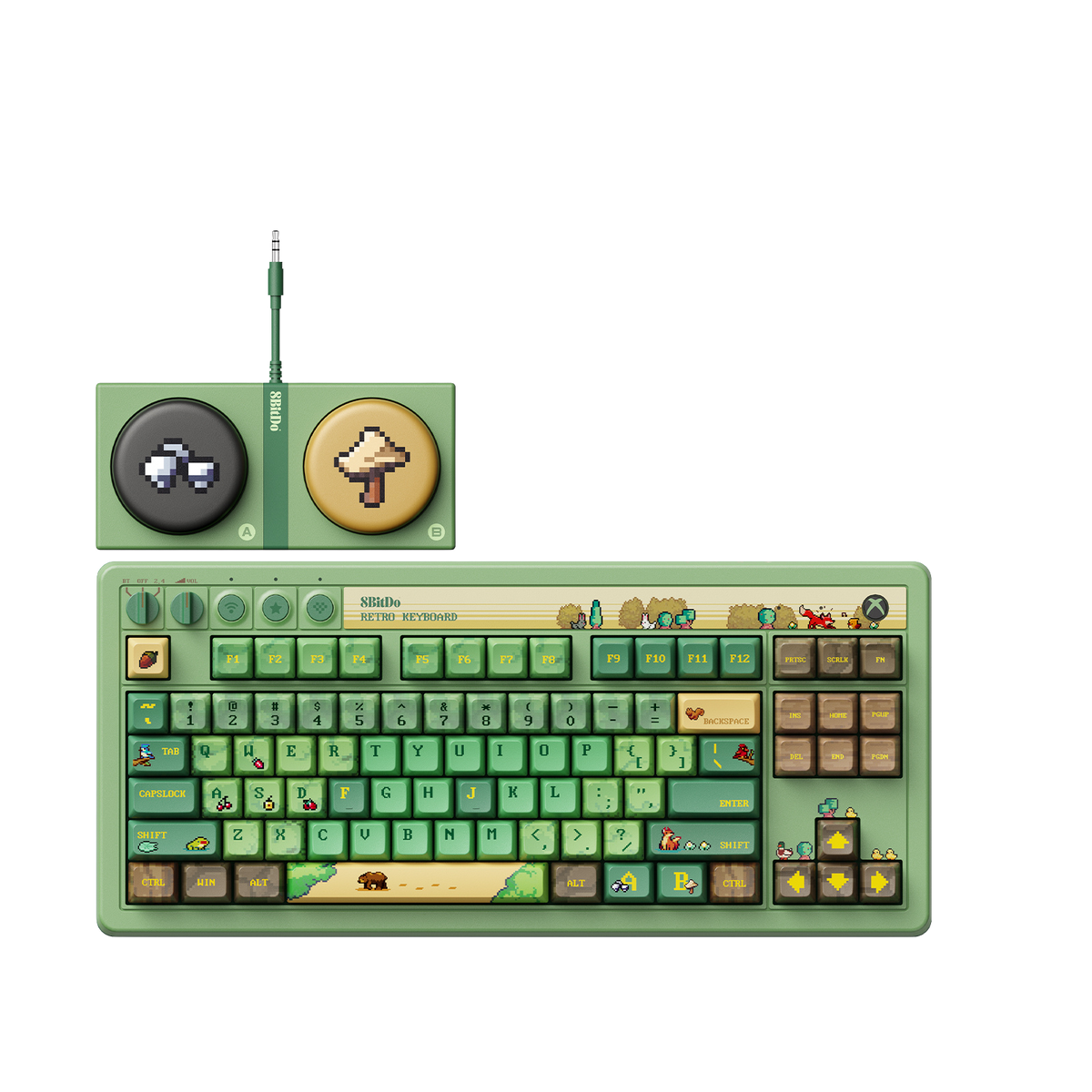 8BitDo - Retro 87 Mechanical Keyboard Forest Wonder
