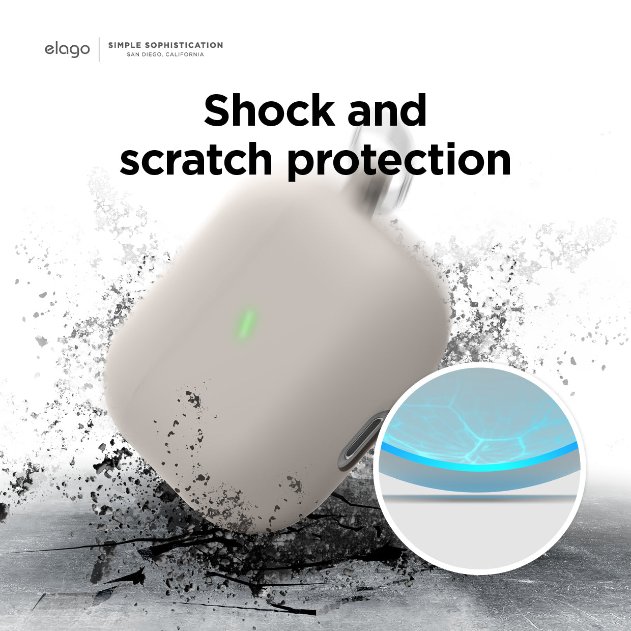 Elago - Liquid Hybrid Case with Keychain for AirPods 3