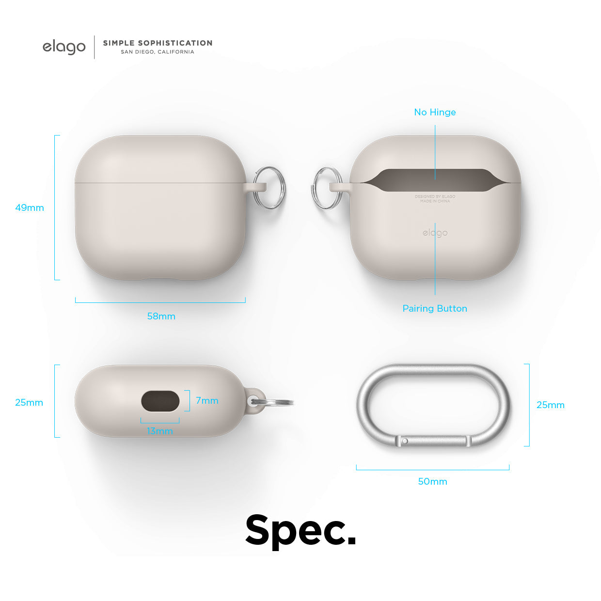 Elago - Liquid Hybrid Case with Keychain for AirPods 3