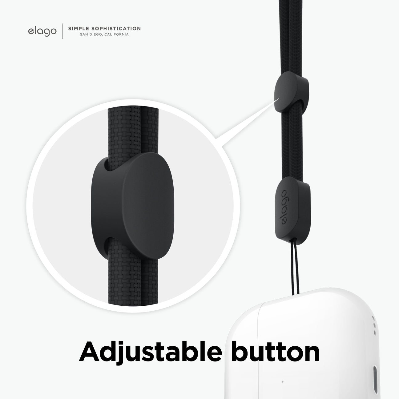 Elago - Clear Case with Nylon Lanyard for AirPods Pro 2