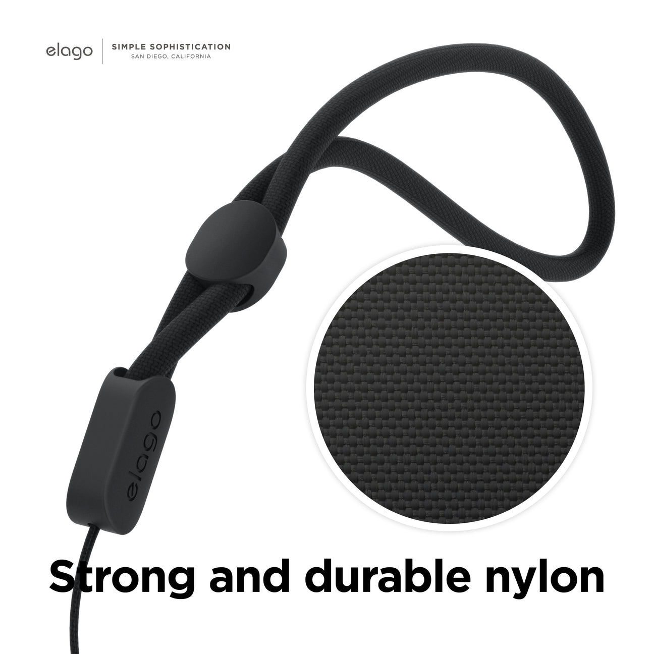 Elago - Clear Case with Nylon Lanyard for AirPods Pro 2