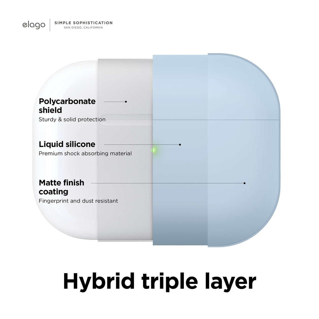 Elago - Liquid Hybrid Case with Nylon Lanyard for AirPods Pro 2