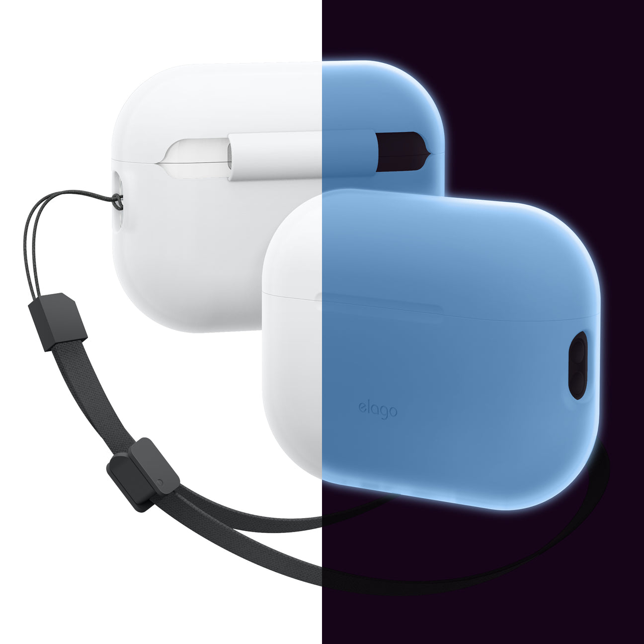 Elago - Silicone Basic Case with Fabric Lanyard for AirPods Pro 2