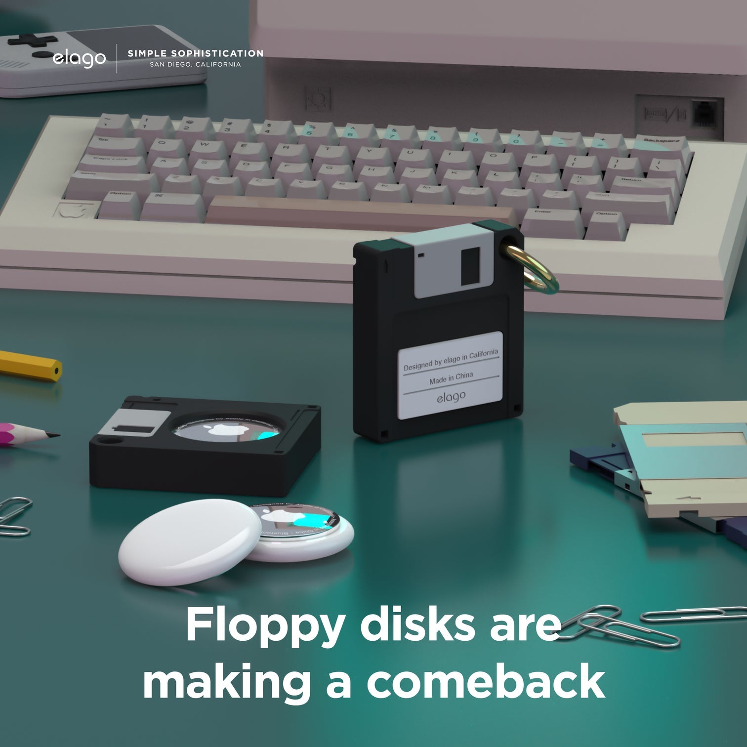 Elago - Floppy Disk Case for AirTag
