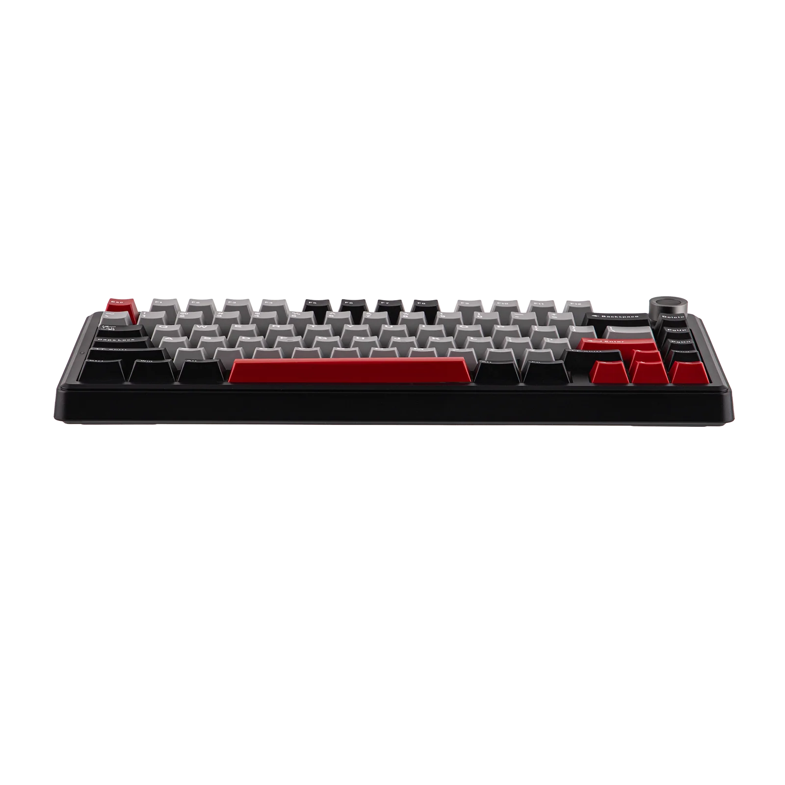 AULA - F75 MAX - Gasket-Mounted Hot-Swappable Tri-Mode Mechanical Keyboard with TFT Screen - Black + Red