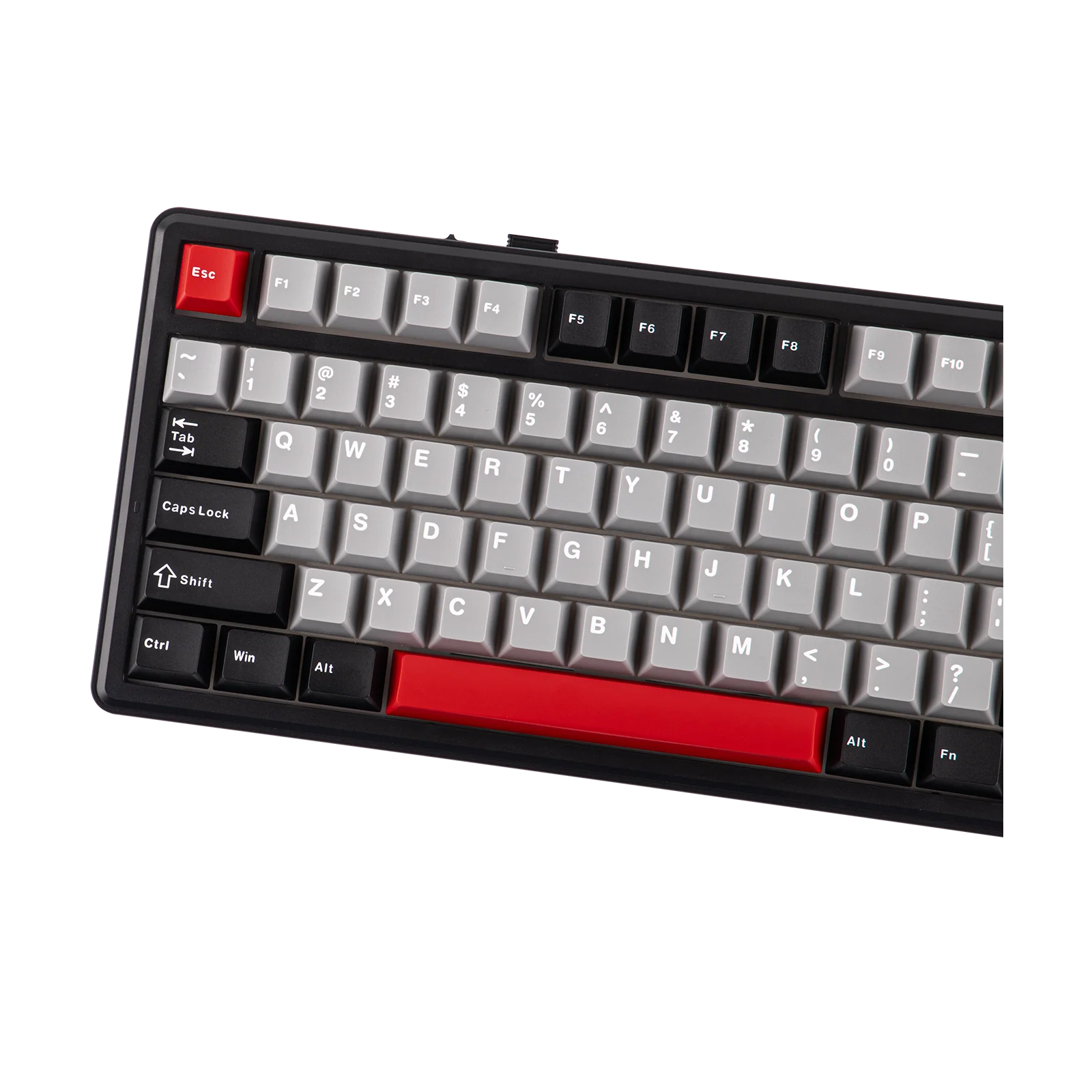 AULA - F75 MAX - Gasket-Mounted Hot-Swappable Tri-Mode Mechanical Keyboard with TFT Screen - Black + Red