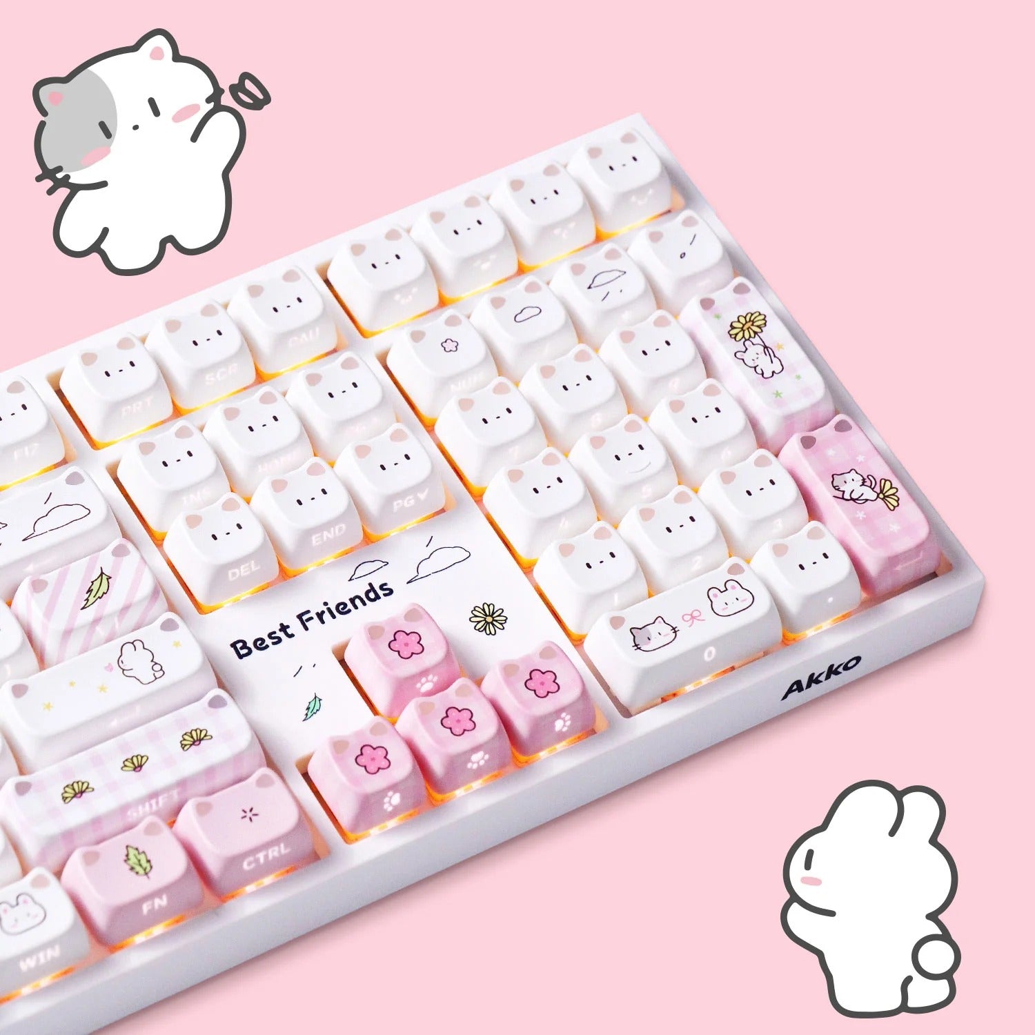 Akko - Shiny Kitten 5108 V5 Wireless Mechanical Keyboard - Pink