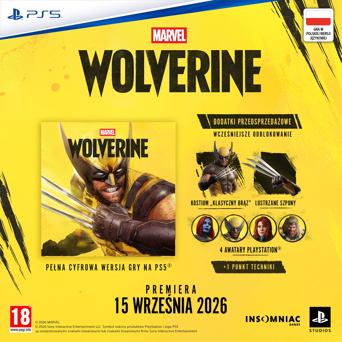 Marvel's Wolverine Game for PlayStation 5