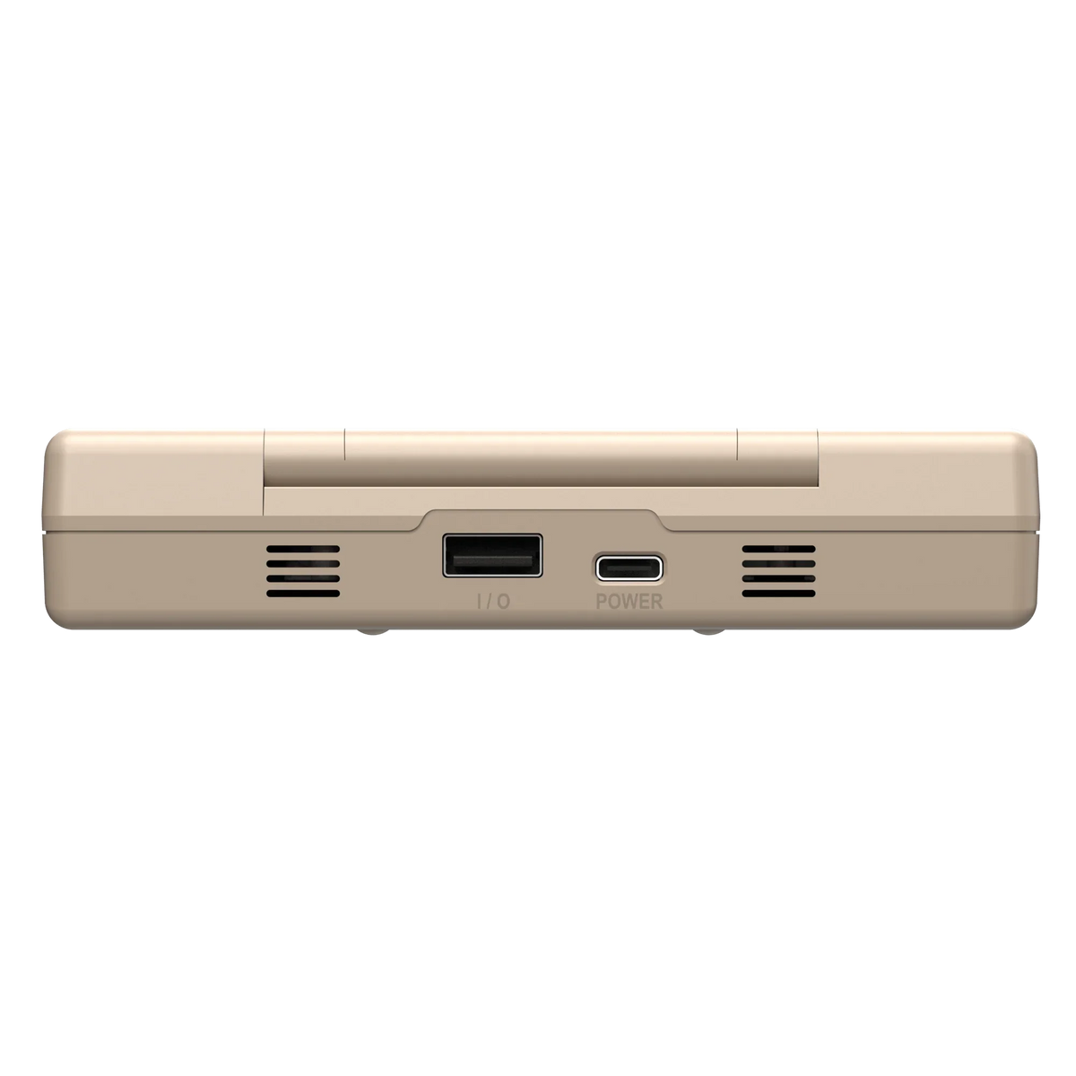 Beżowy stojak do klawiatury z portami USB i zasilaniem, idealny do home office