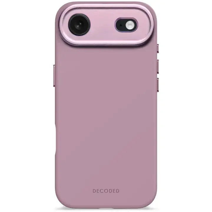 Różowy etui na telefon z widocznym logo DECODED, idealne do stylowego home office
