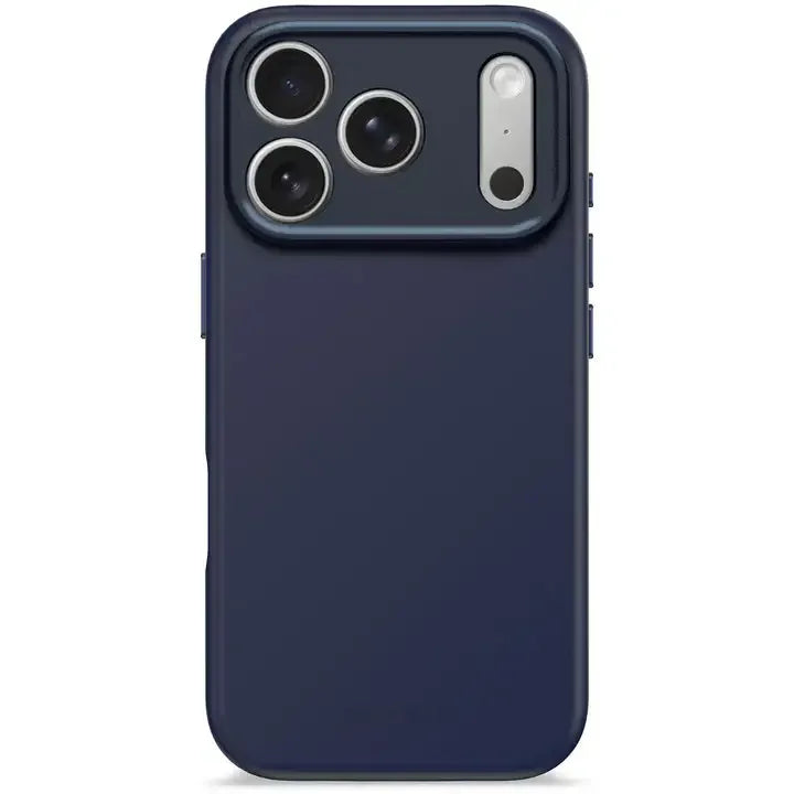Ciemnoniebieski etui na telefon z precyzyjnym wycięciem pod aparat i flash