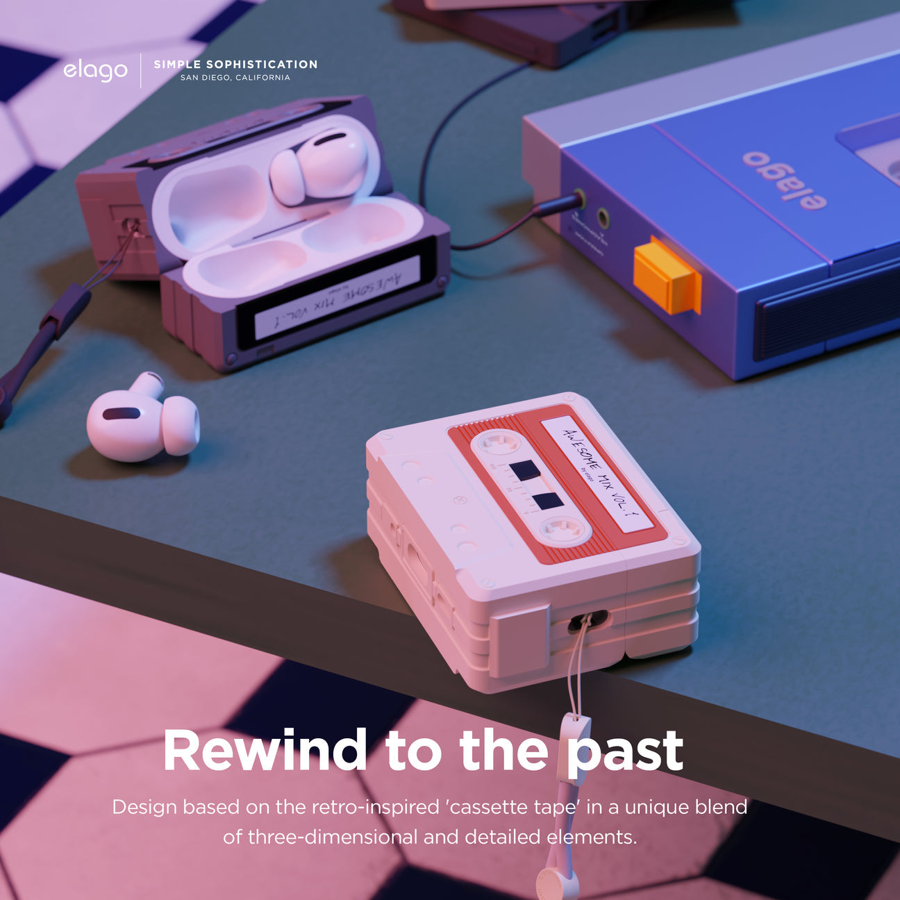 Elago - Cassette Tape Case for AirPods Pro 2