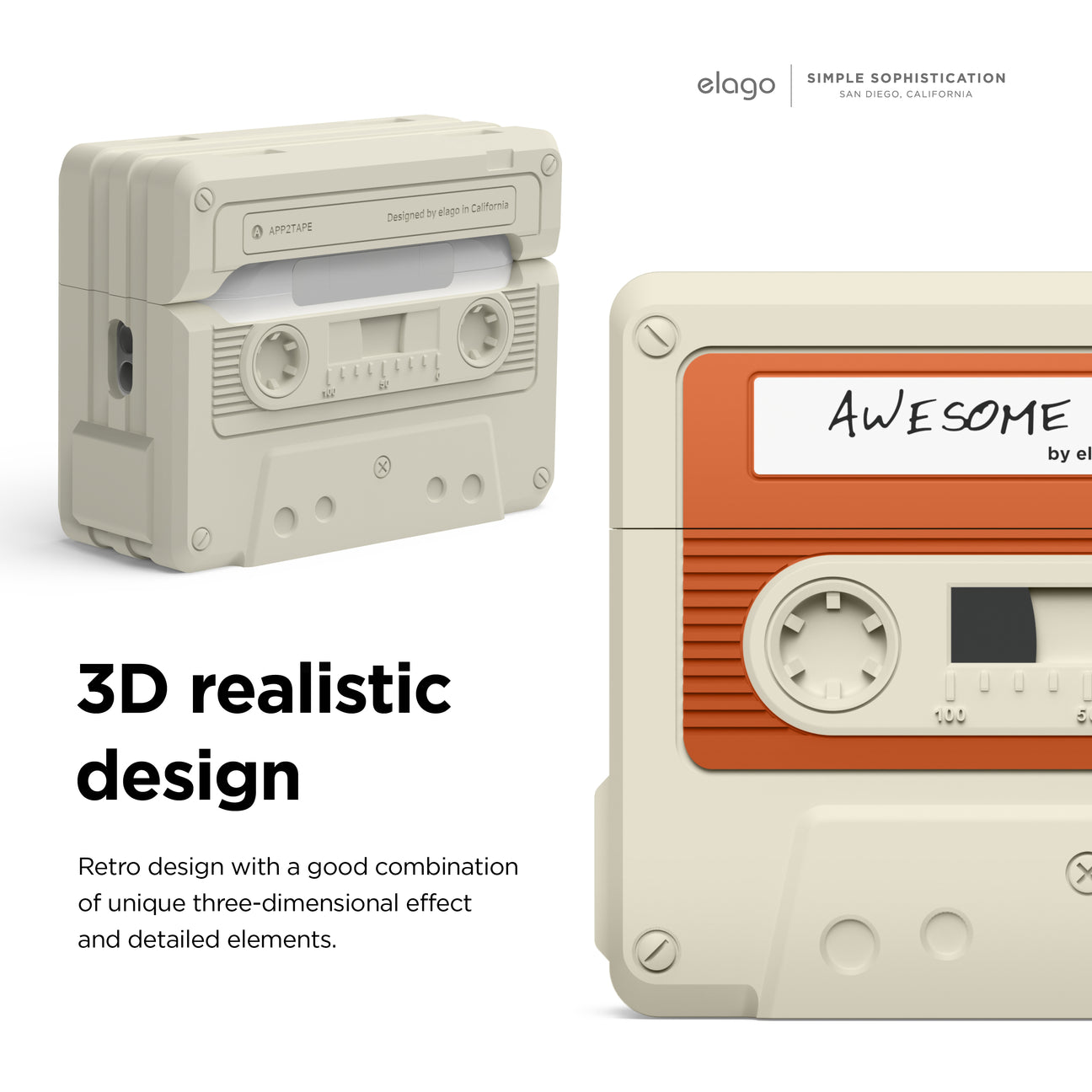 Elago - Cassette Tape Case for AirPods Pro 2