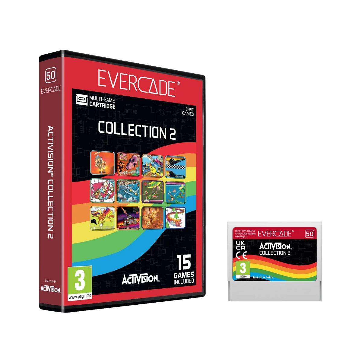 Evercade Collection 2 – kasetka z 15 grami 8-bitowymi, idealna dla fanów retro gamingu i klasycznych gier.