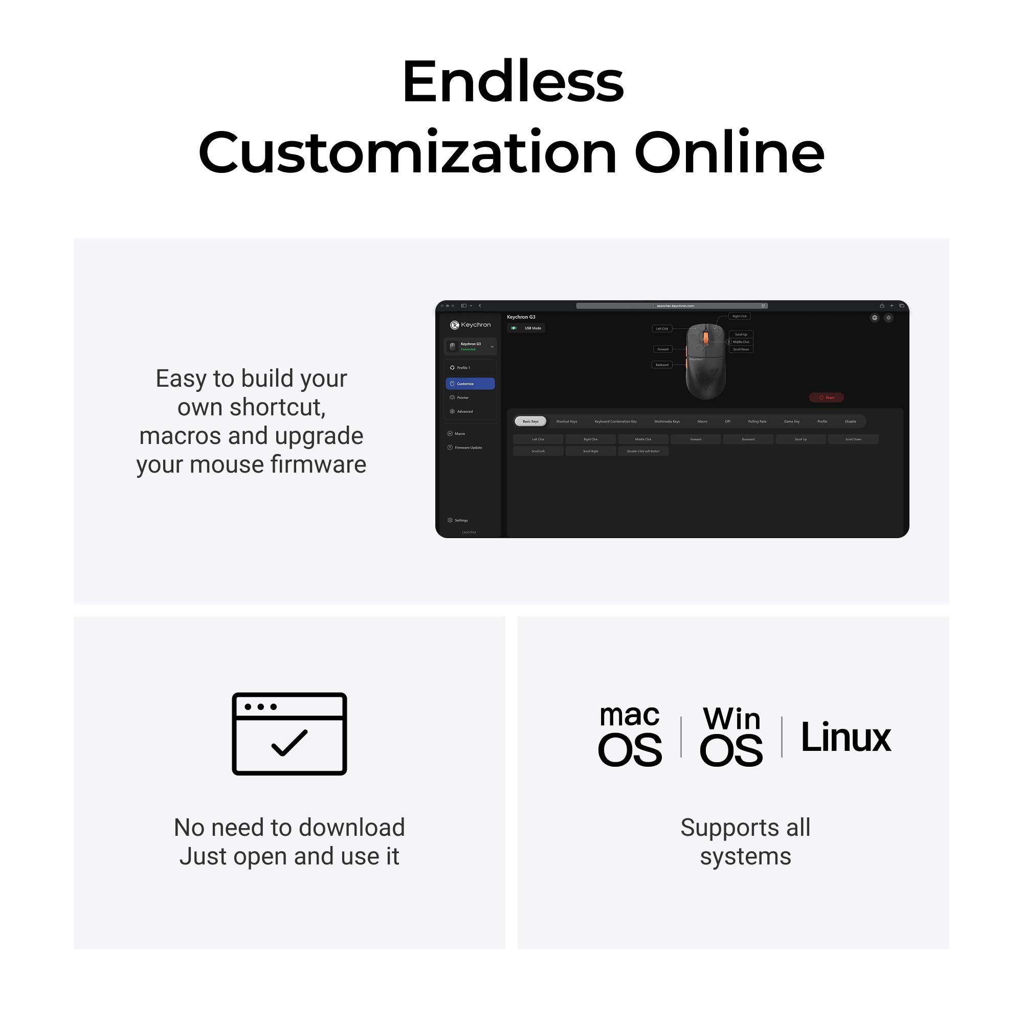 Keychron G3 Ultra Light Wireless Mouse Customization Online