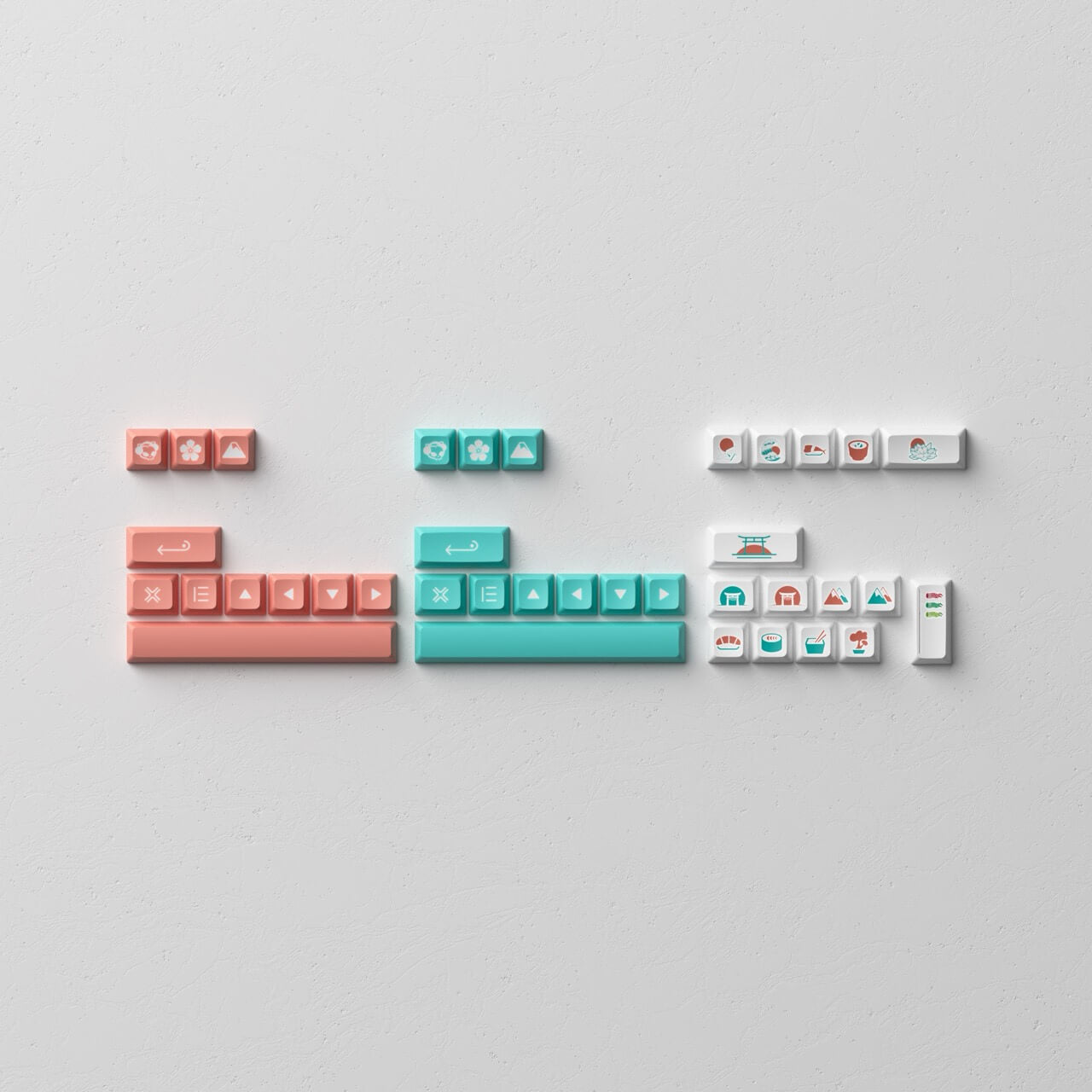 Akko - Red Fuji Keycap Set (161-Key)