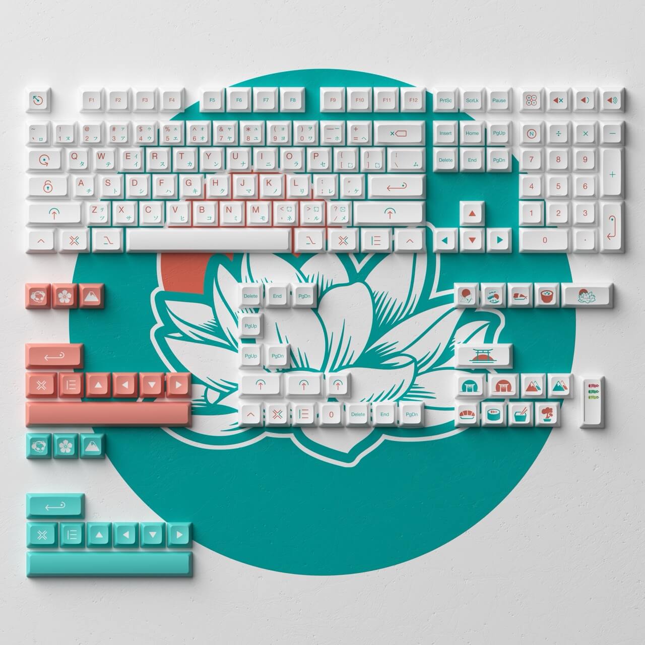 Akko - Red Fuji Keycap Set (161-Key)