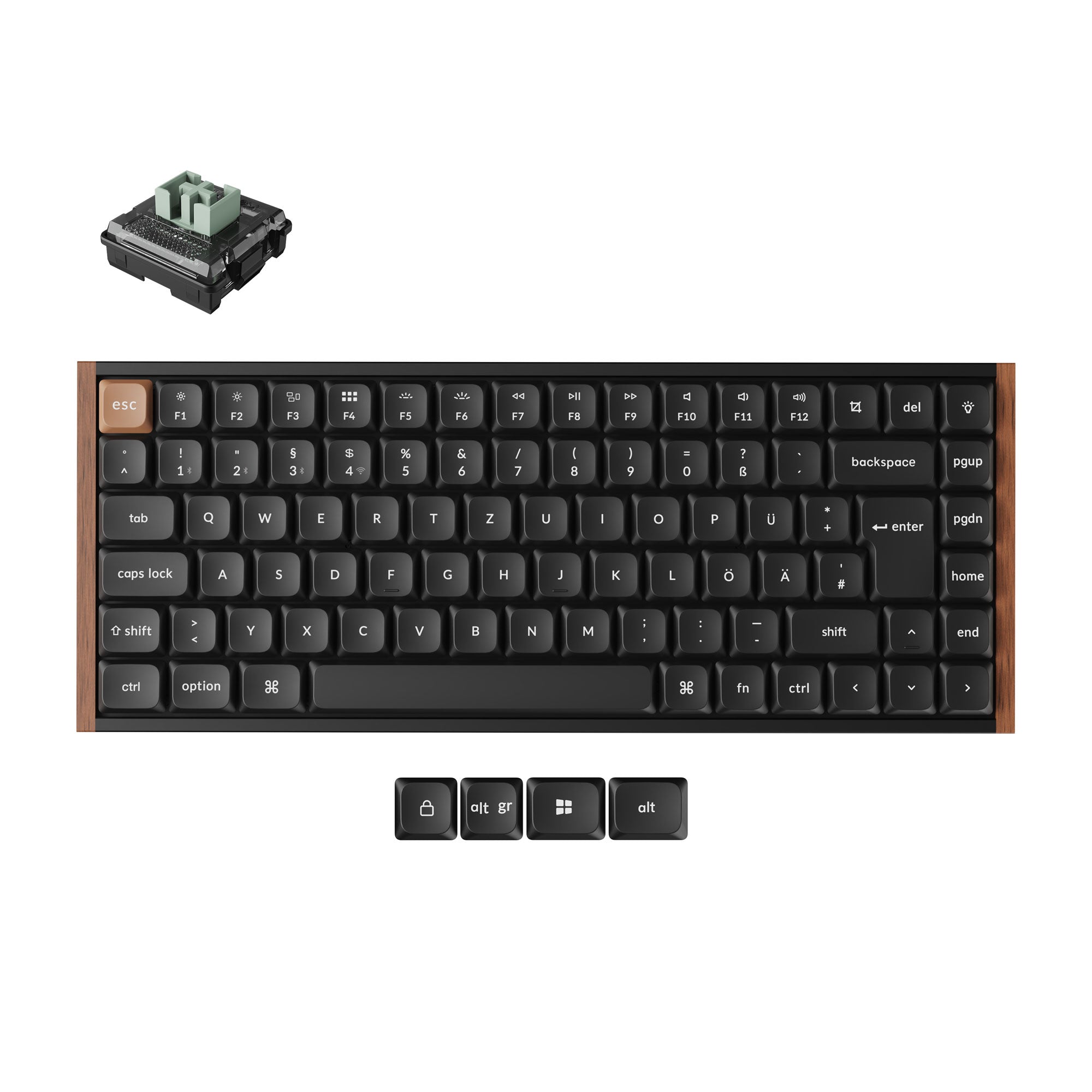 Keychron K3 HE Wireless Hot-swappable RGB Backlight - Black (Special Edition) German Layout
