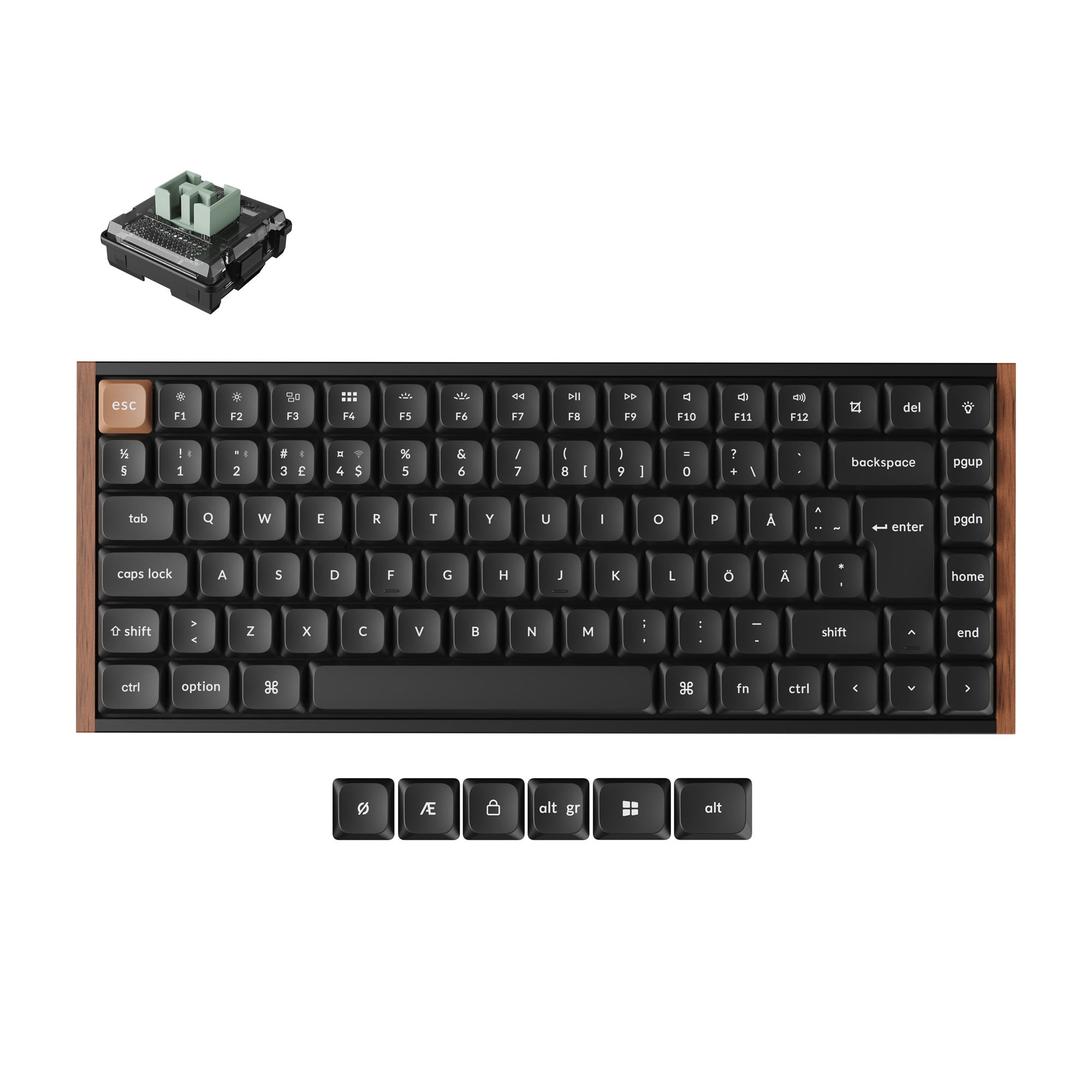 Keychron K3 HE Wireless Hot-swappable RGB Backlight - Black (Special Edition) Nordic Layout