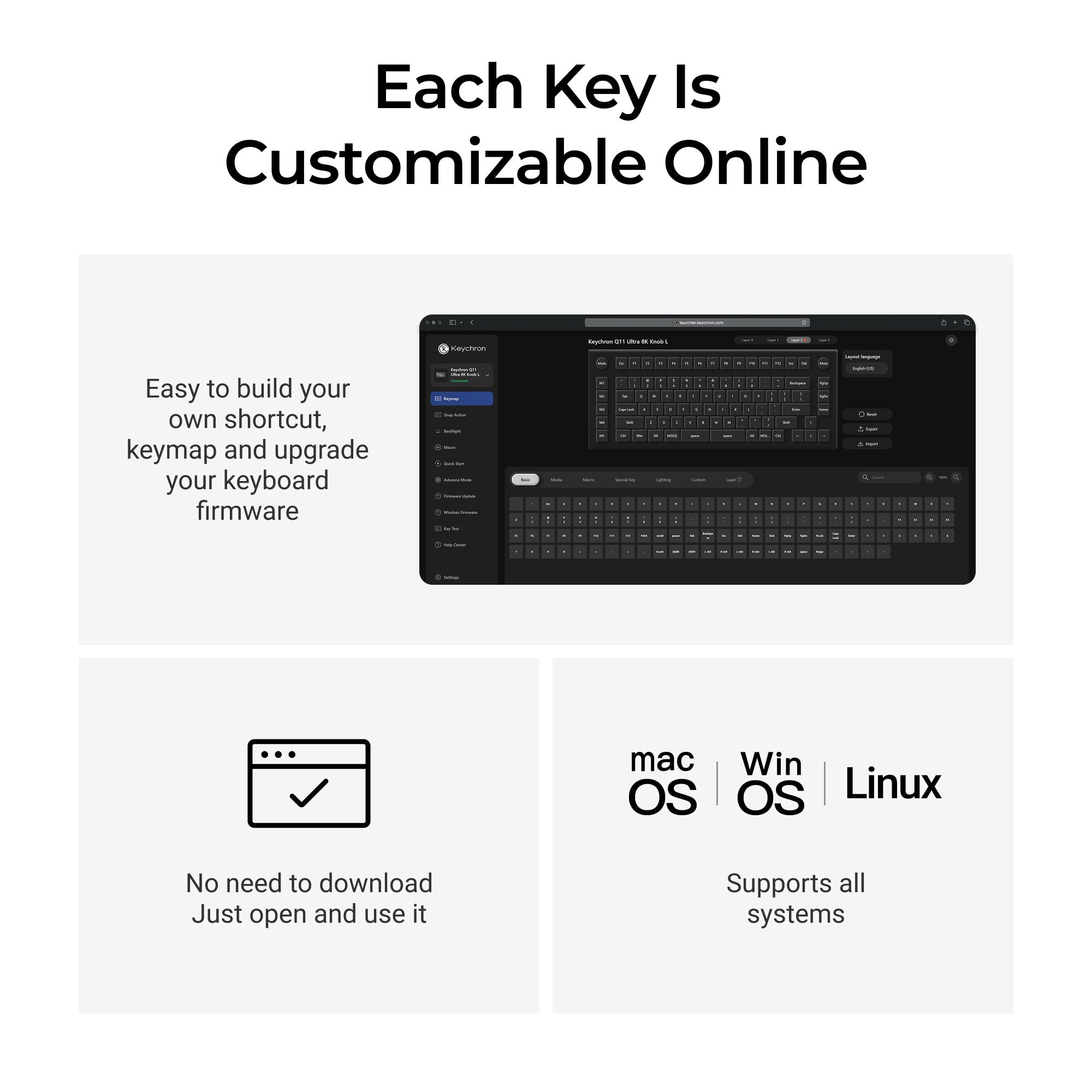 Keychron Q11 Ultra 8K Wireless Custom Mechanical Keyboard