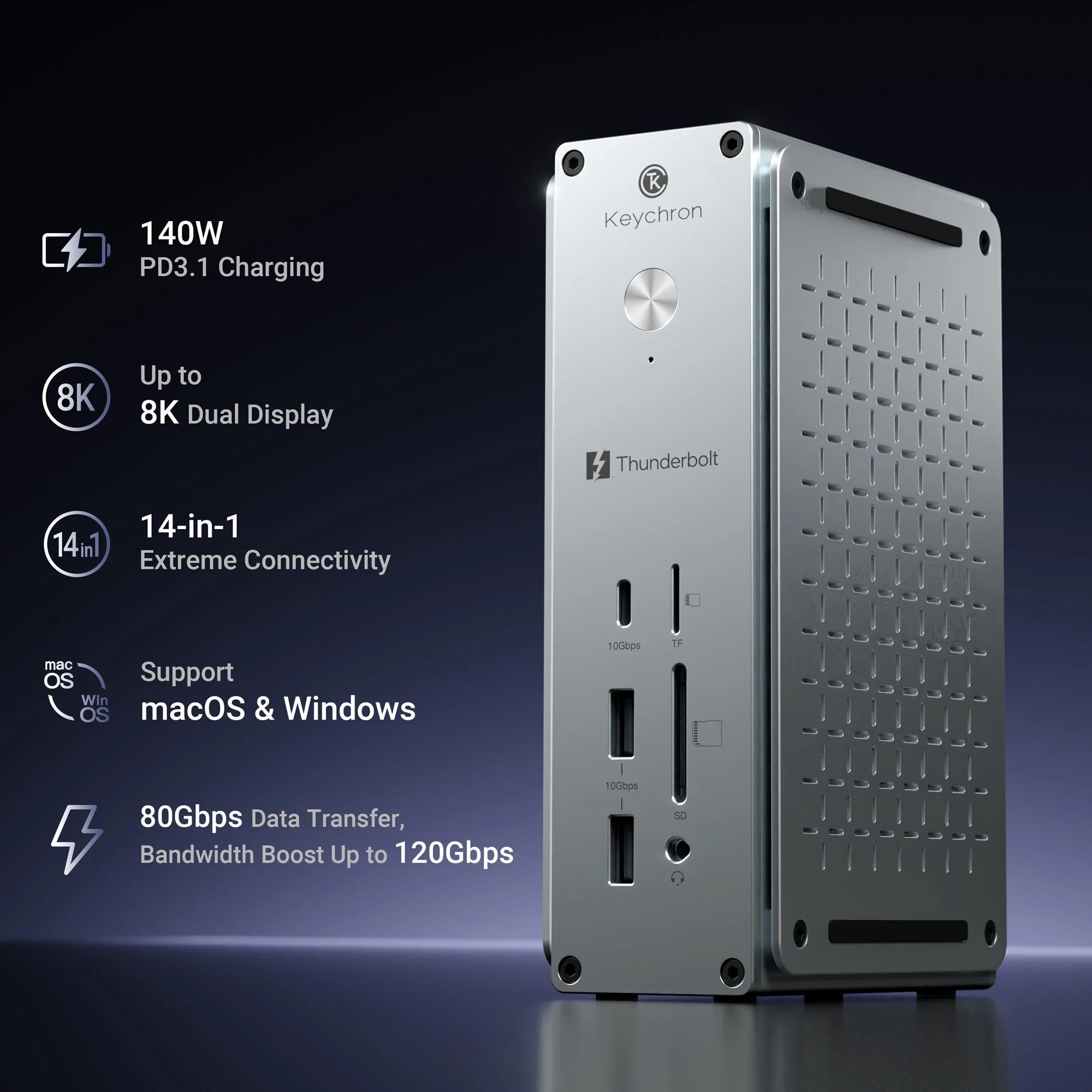 Keychron - Thunderbolt 5 Dock (14-in-1)