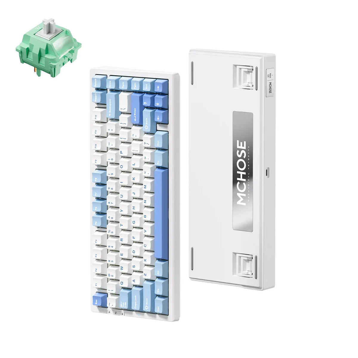 MCHOSE - Wireless Mechanical Keyboard G75 Pro Tri-Mode Blue