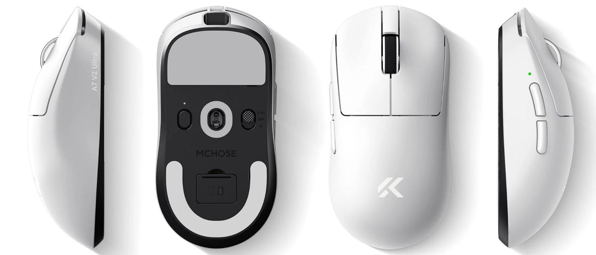 MCHOSE - A7 V2 Ultra Lightweight All-round Wireless Gaming Mouse White