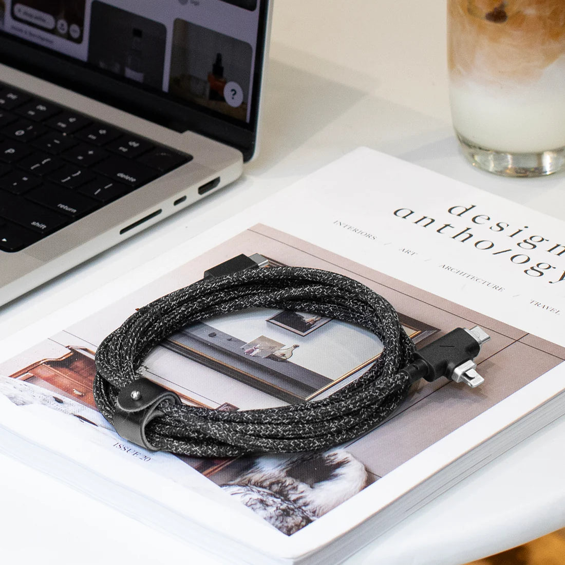 Native Union - Belt Cable Duo Pro 2.4M 240W (USB-C to USB-C & Lightning)