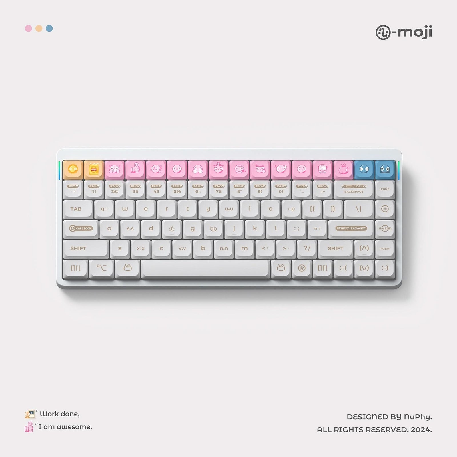 NuPhy - Numoji nSA Profile Dye-sub PBT Keycaps