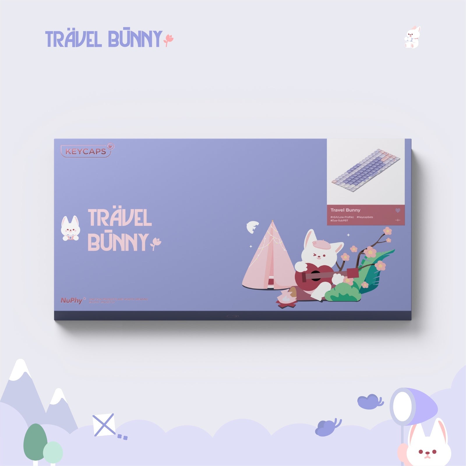 NuPhy - Travel Bunny nSA Profile Dye-sub PBT Keycaps