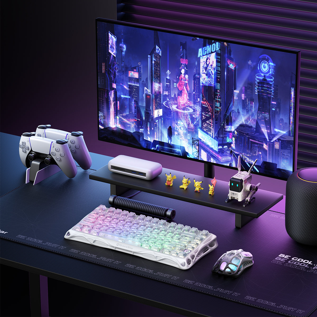 GravaStar - Mercury K1 Lite Crystal Aurora - Wireless Mechanical Keyboard