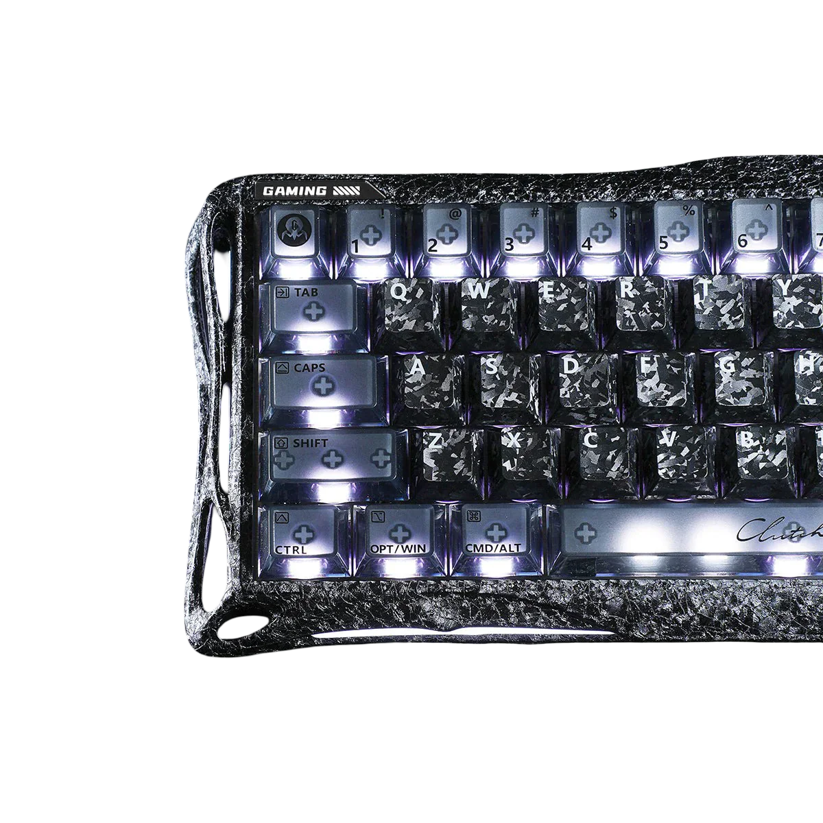 Mechaniczna klawiatura gamingowa z podświetleniem i personalizowanymi keycapami