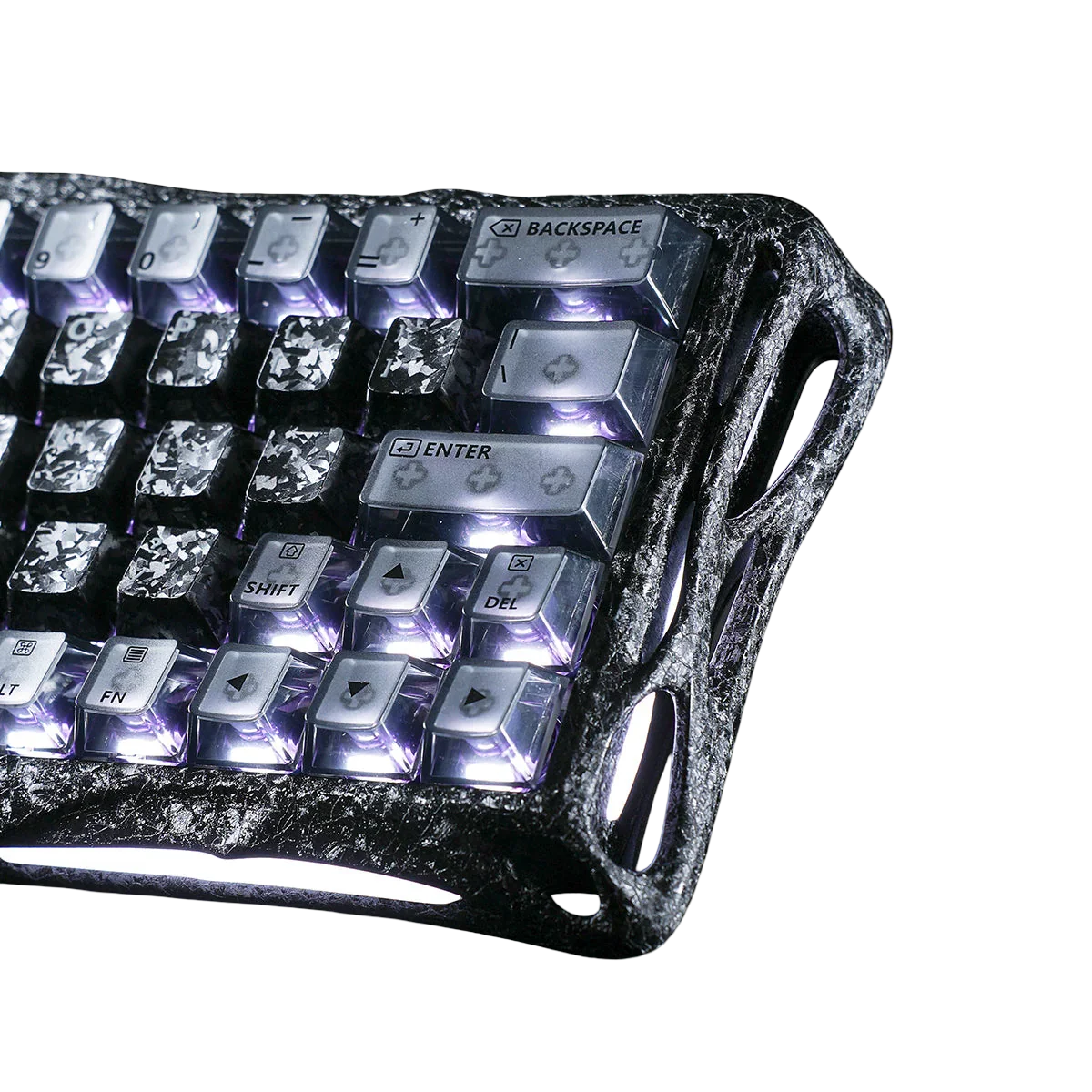Mechaniczna klawiatura z podświetleniem RGB i unikalnymi keycapami do home office