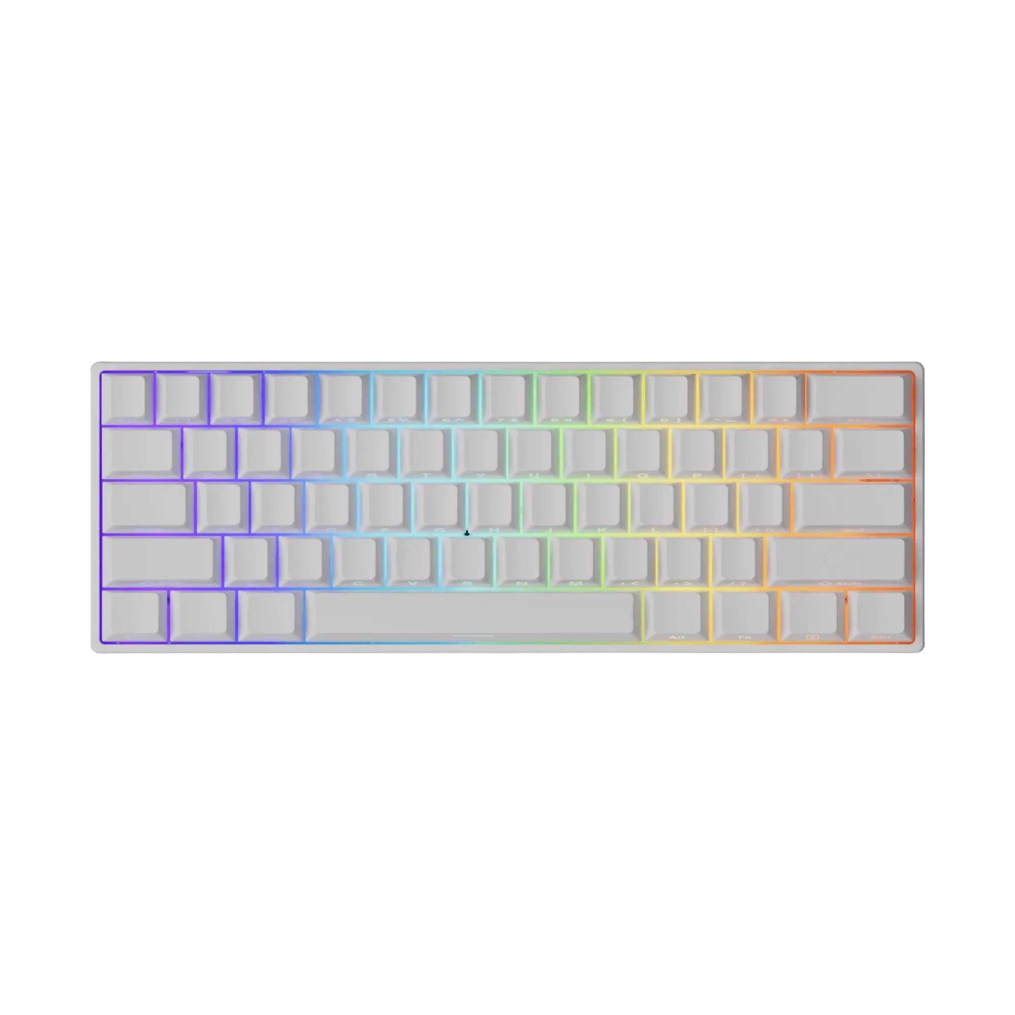 MonsGeek - FUN60 Pro HE Side-Printed Shine-Through White - Wired Magnetic Keyboard