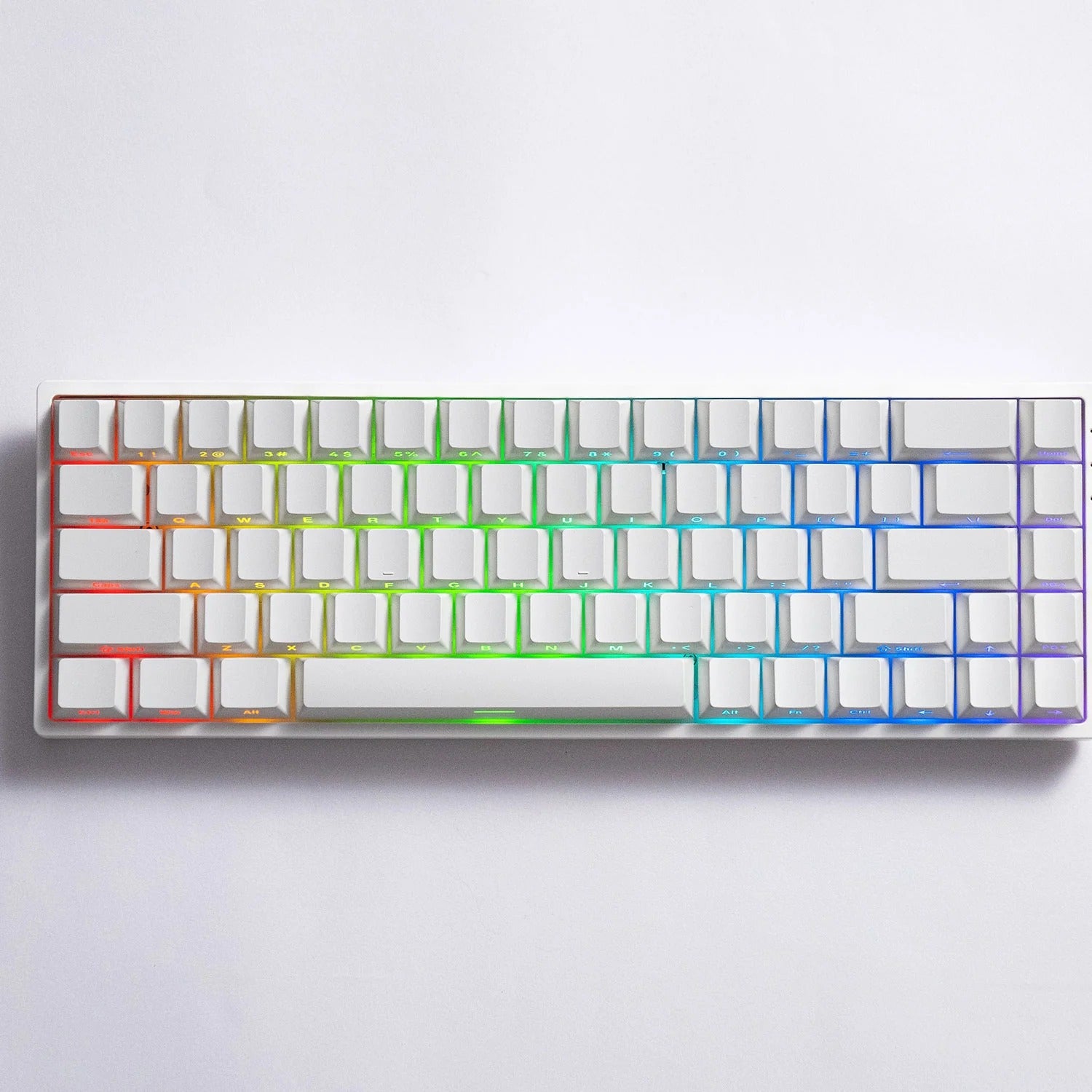 MonsGeek - FUN68 HE Shine-Through White - Wired Magnetic Keyboard