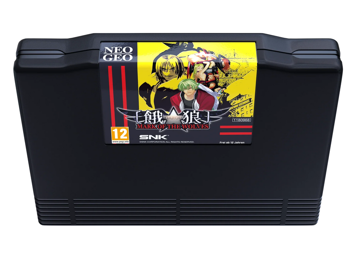 Karta gry Neo Geo Mark of the Wolves z postaciami anime, PEGI 12, SNK